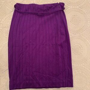 Catherine Malandrino Purple Piped Pencil Skirt